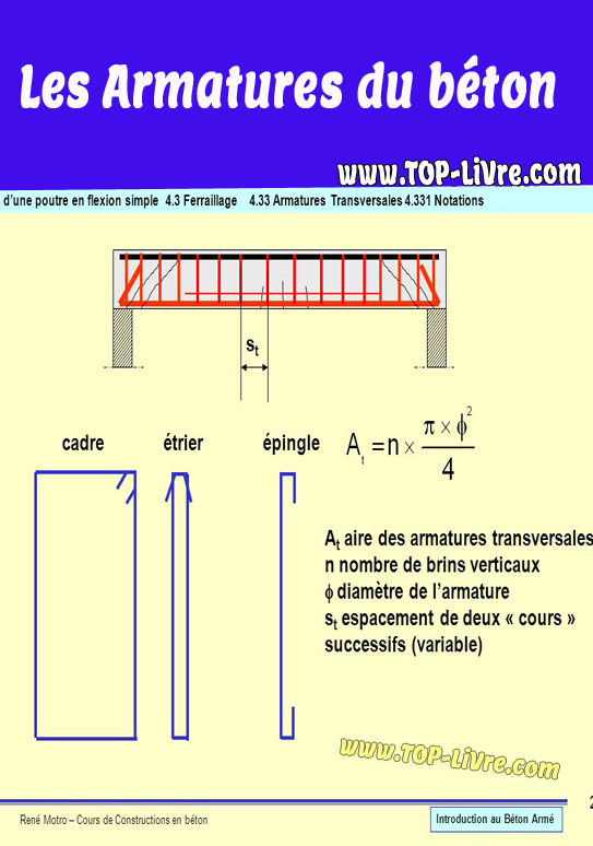 Livre armature du béton