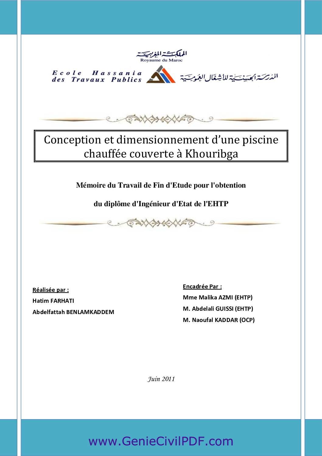 Conception et dimensionnement d’une piscine