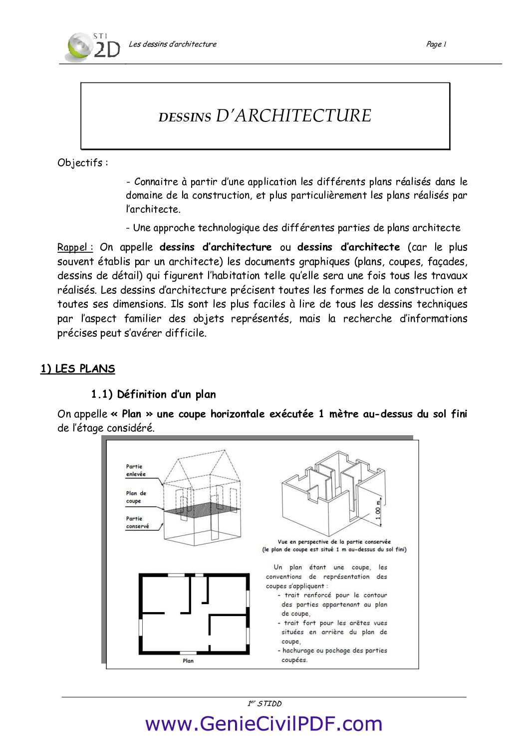 Cours Dessins d’architecture
