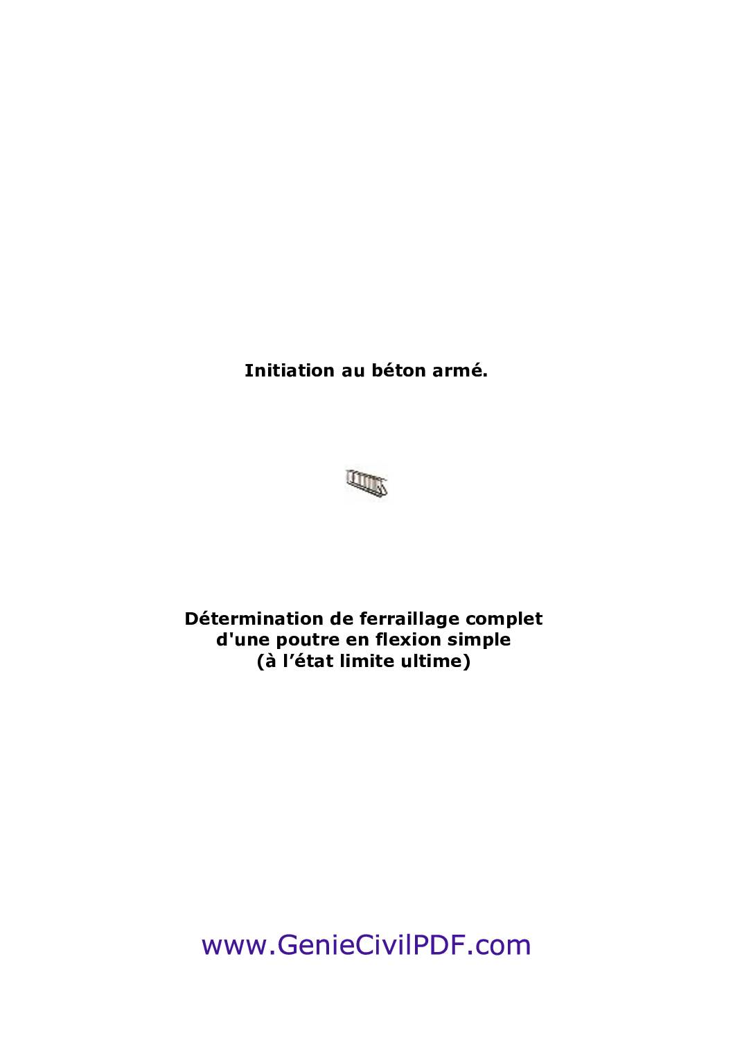 calcul du ferraillage d’une poutre