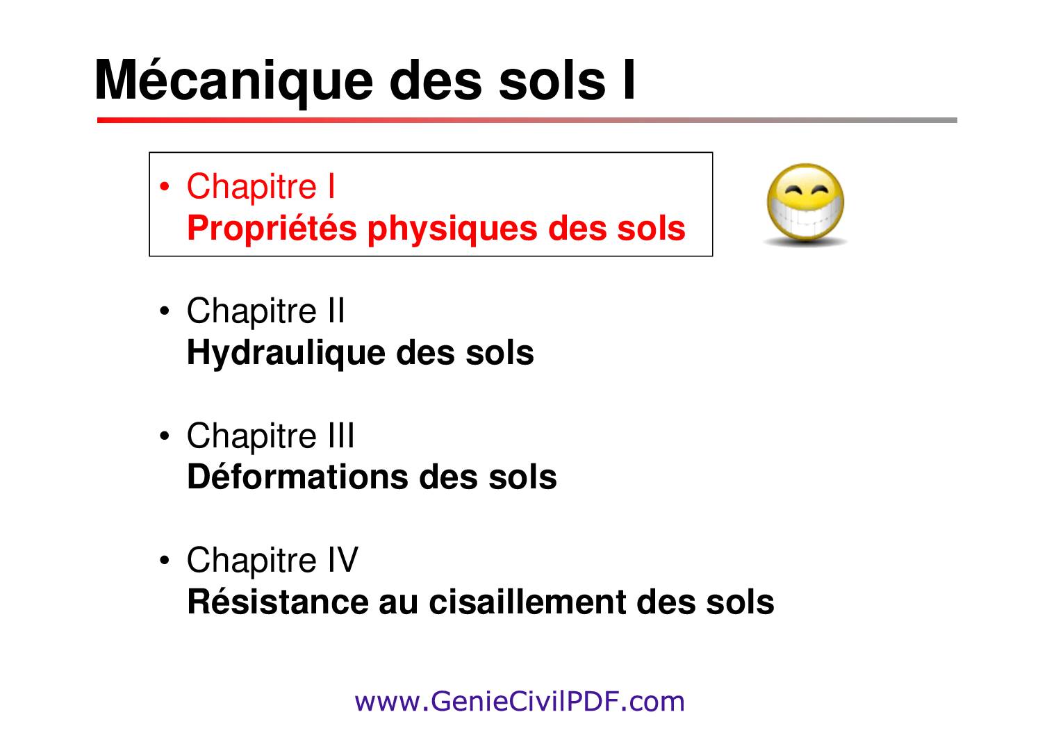 Propri&eacute;t&eacute;s physiques des sols