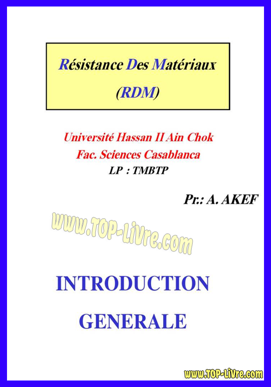 COURS RESISTANCE DES MATERIAUX