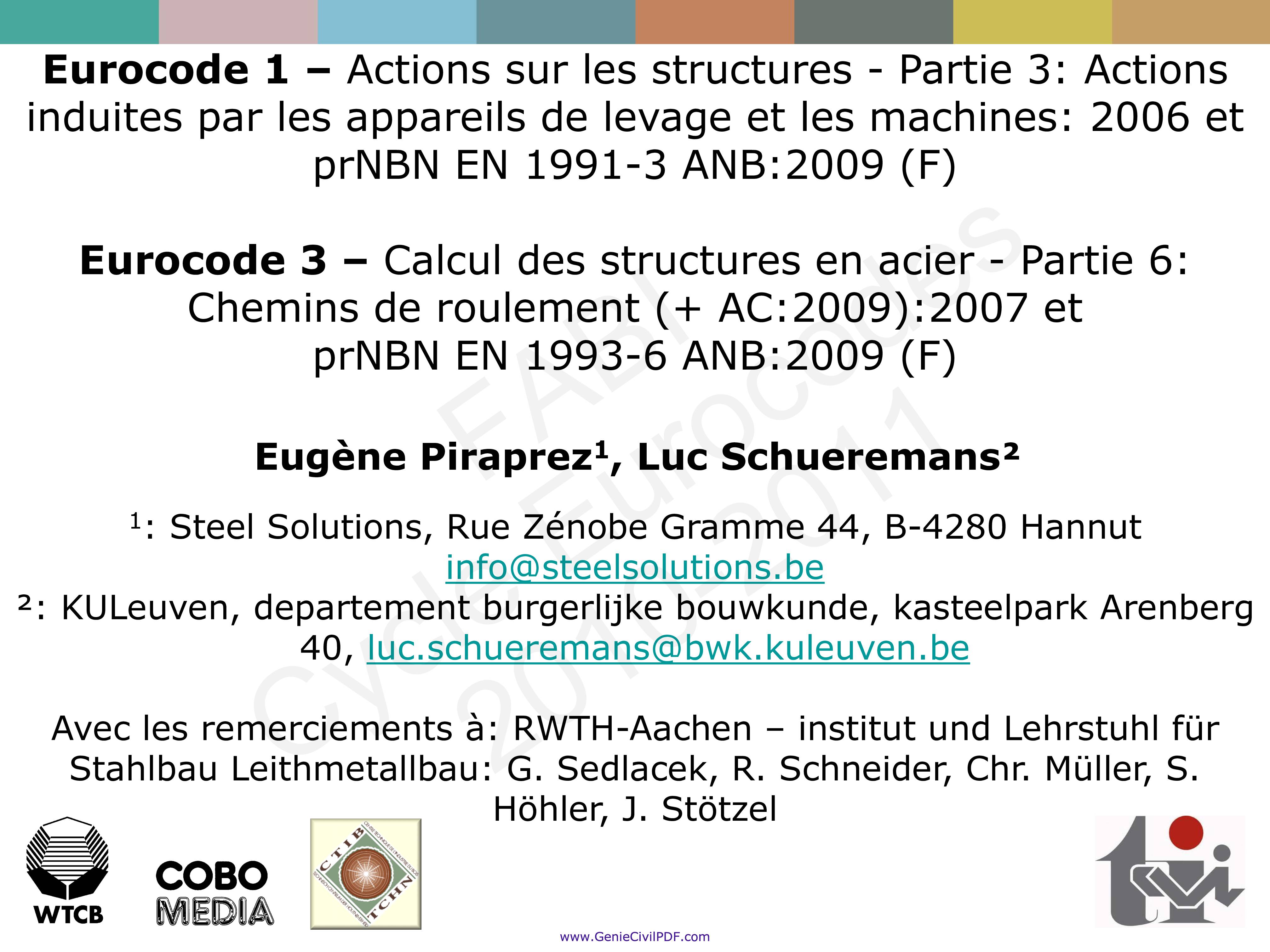 exemple de calcul pont roulant