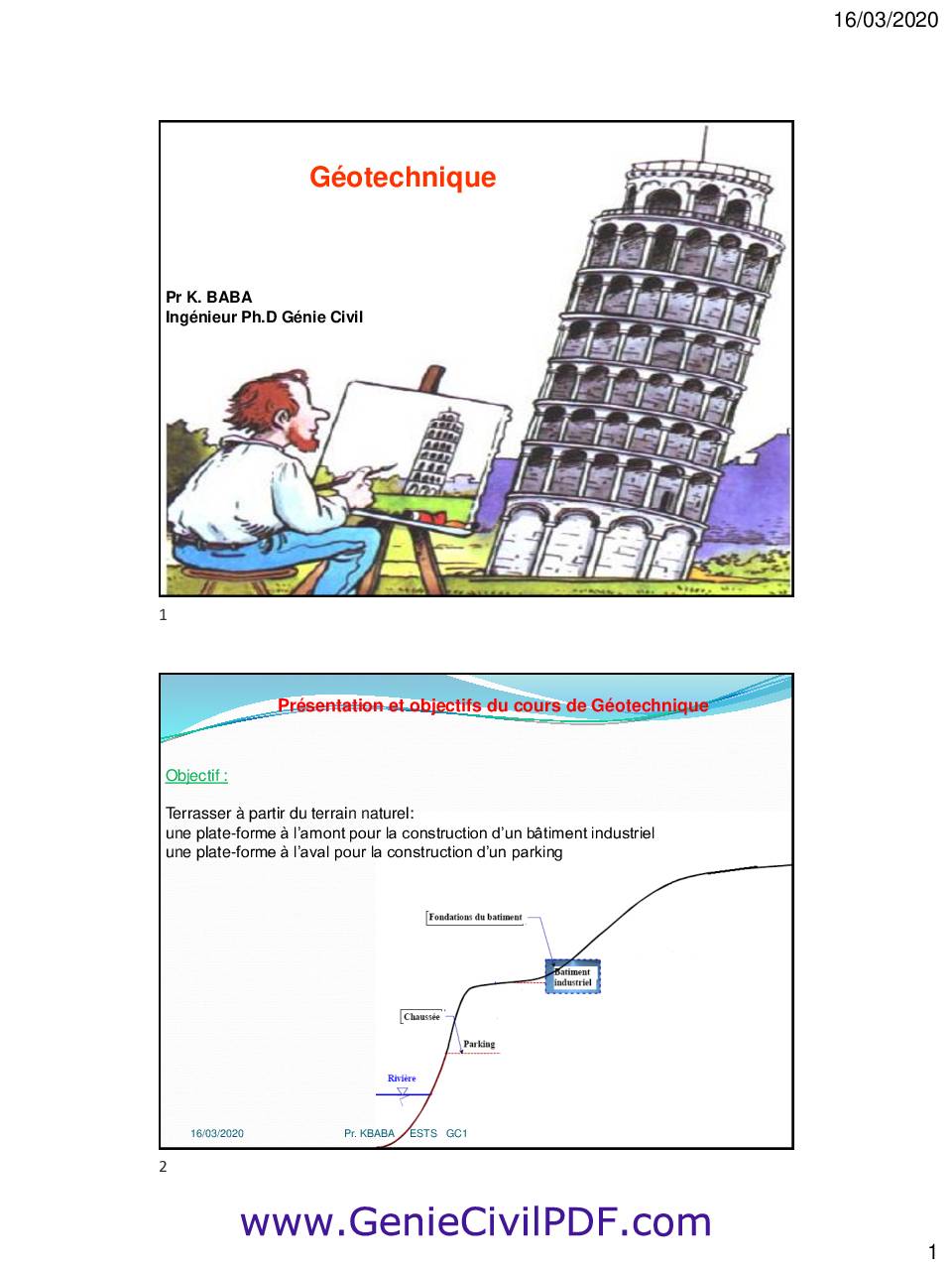 G&eacute;otechnique cours gc1