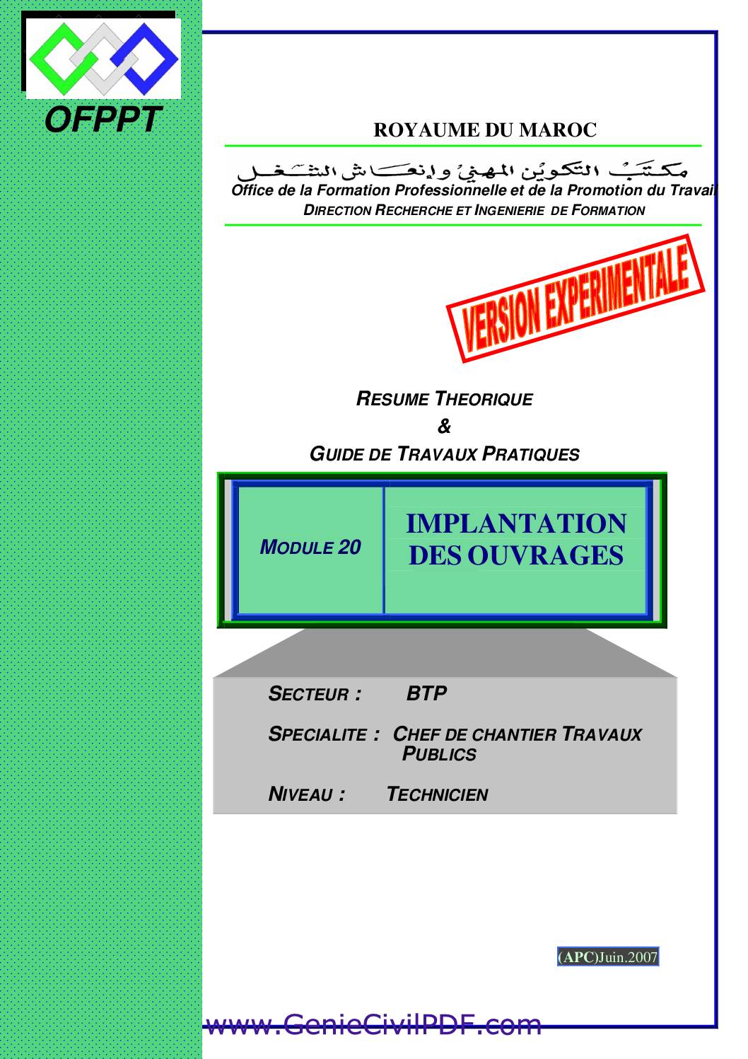 implantation d’un batiment