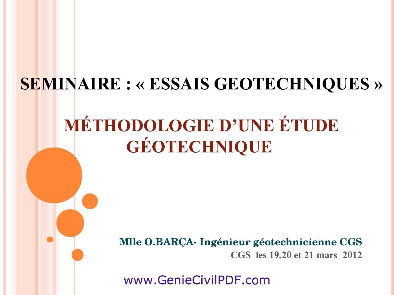 Méthodologie d’une étude géotechnique