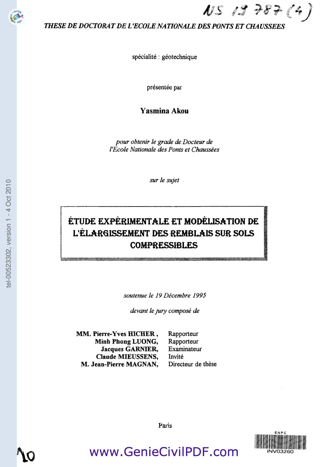 remblais sols compressibles (rupture+tassement)