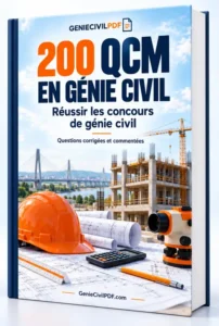 Couverture du livre 200 QCM en génie civil
