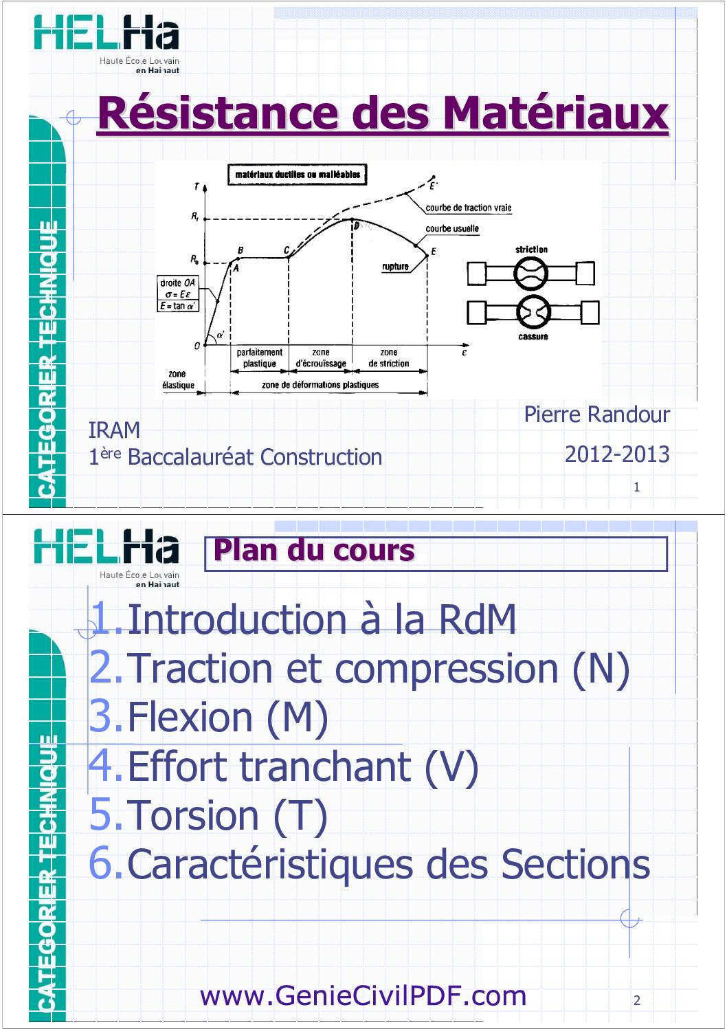 Cours RDM 1