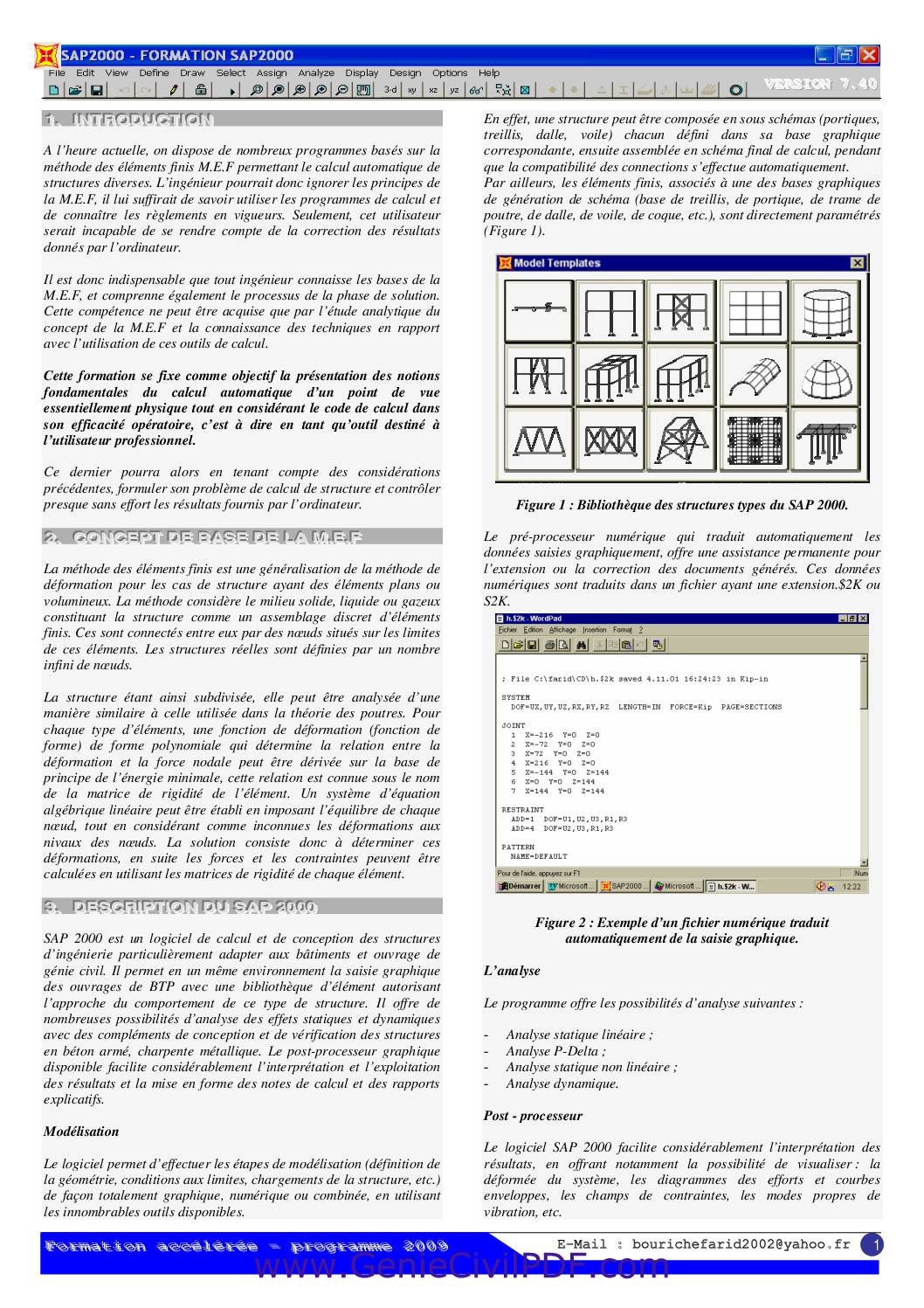Formation SAP 2000 pdf