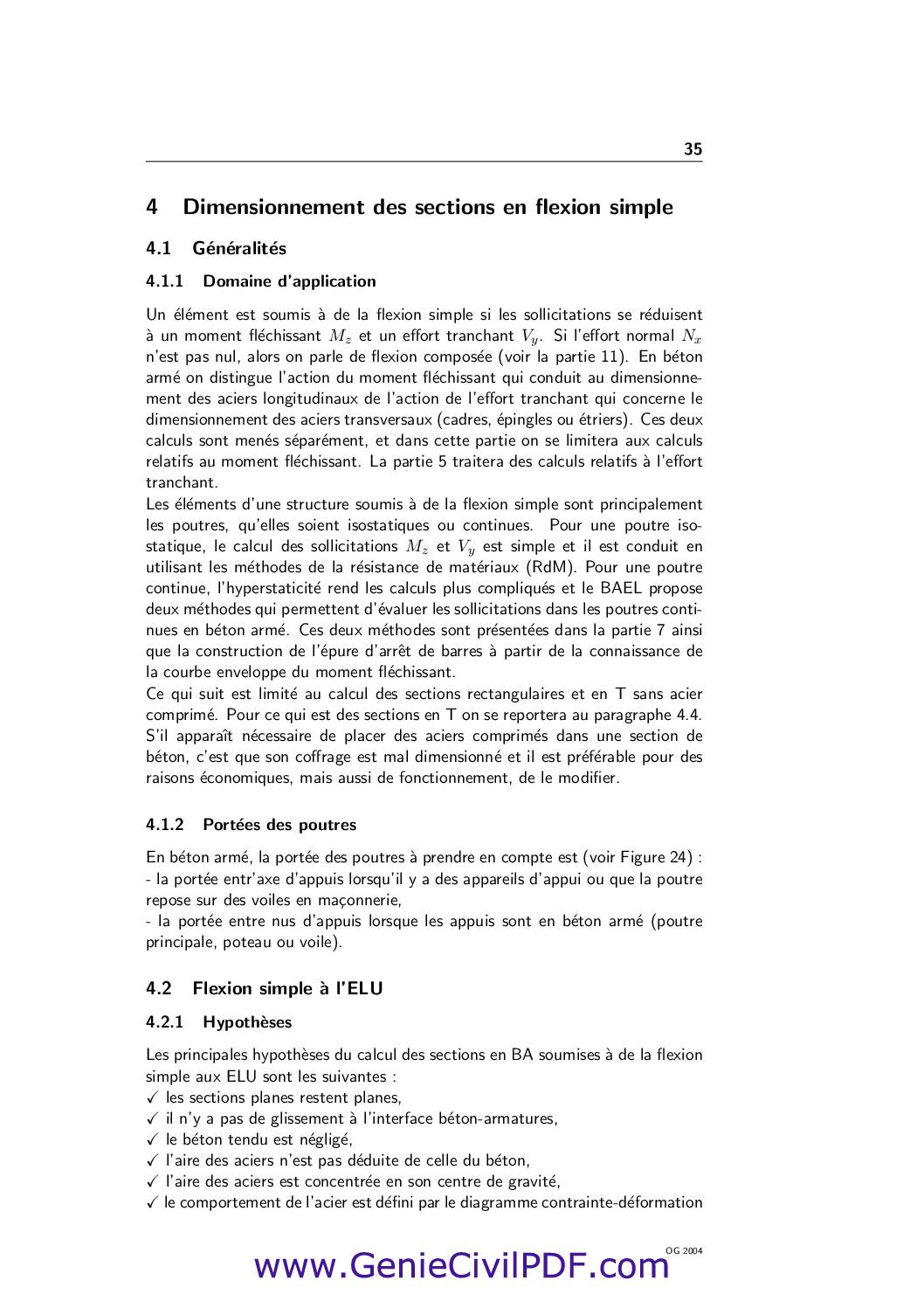 [PDF] Cours de Béton Armé 2 | Genie Civil PDF