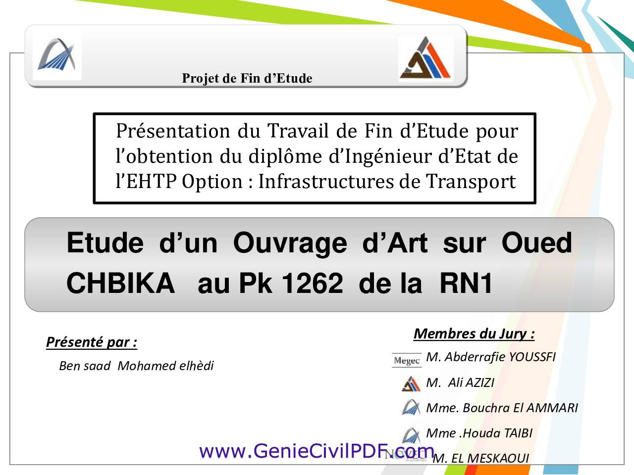 Exemple d’etude d’un Ouvrage d’Art