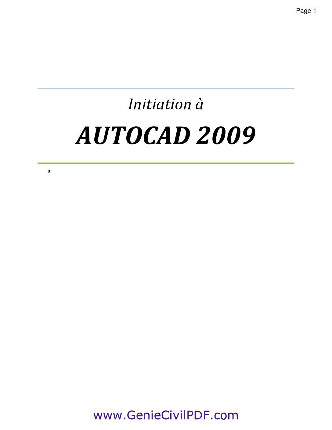Initiation à AUTOCAD 2009