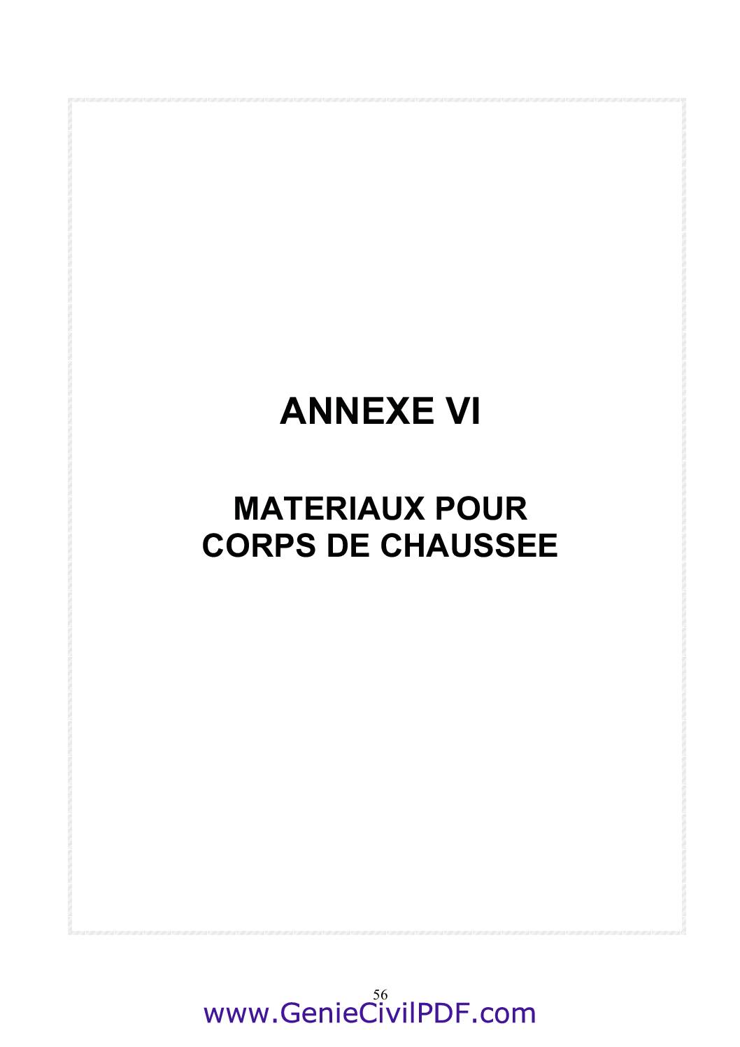 Matériaux de chaussée