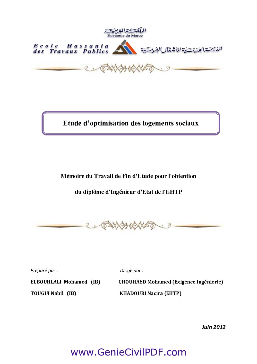 PFE Etude d’optimisation des logements sociaux