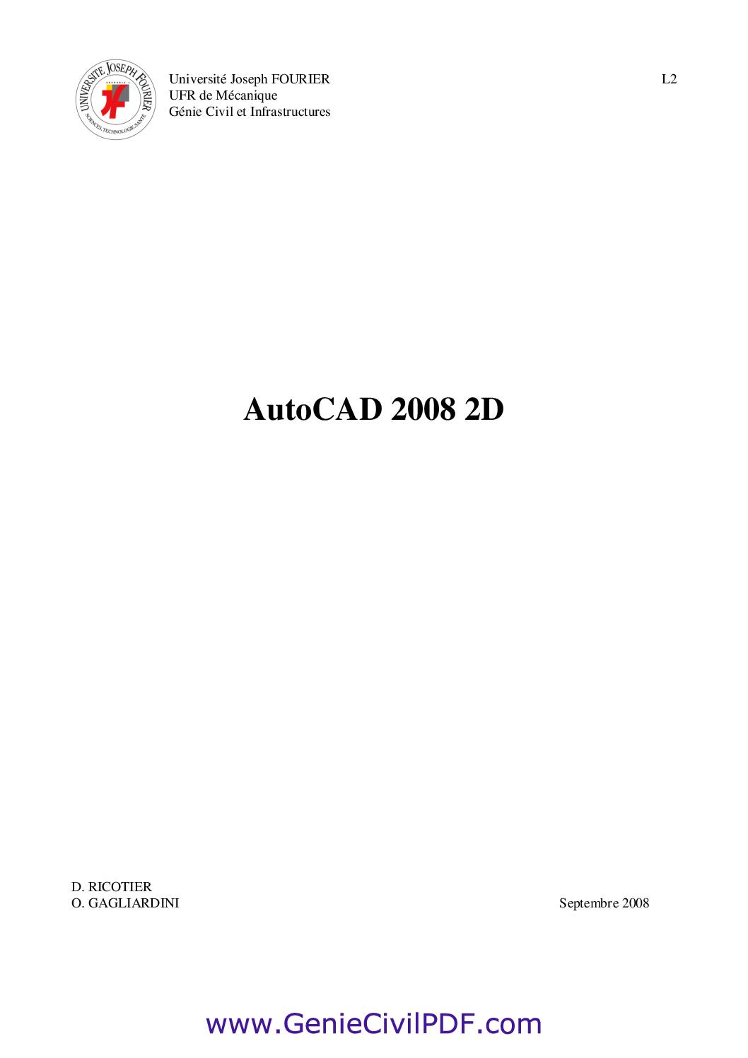 Polycopie AutoCAD 2D 2008