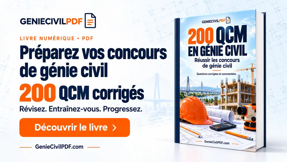 Préparez vos concours de génie civil : 200 QCM corrigés, découvrir le livre