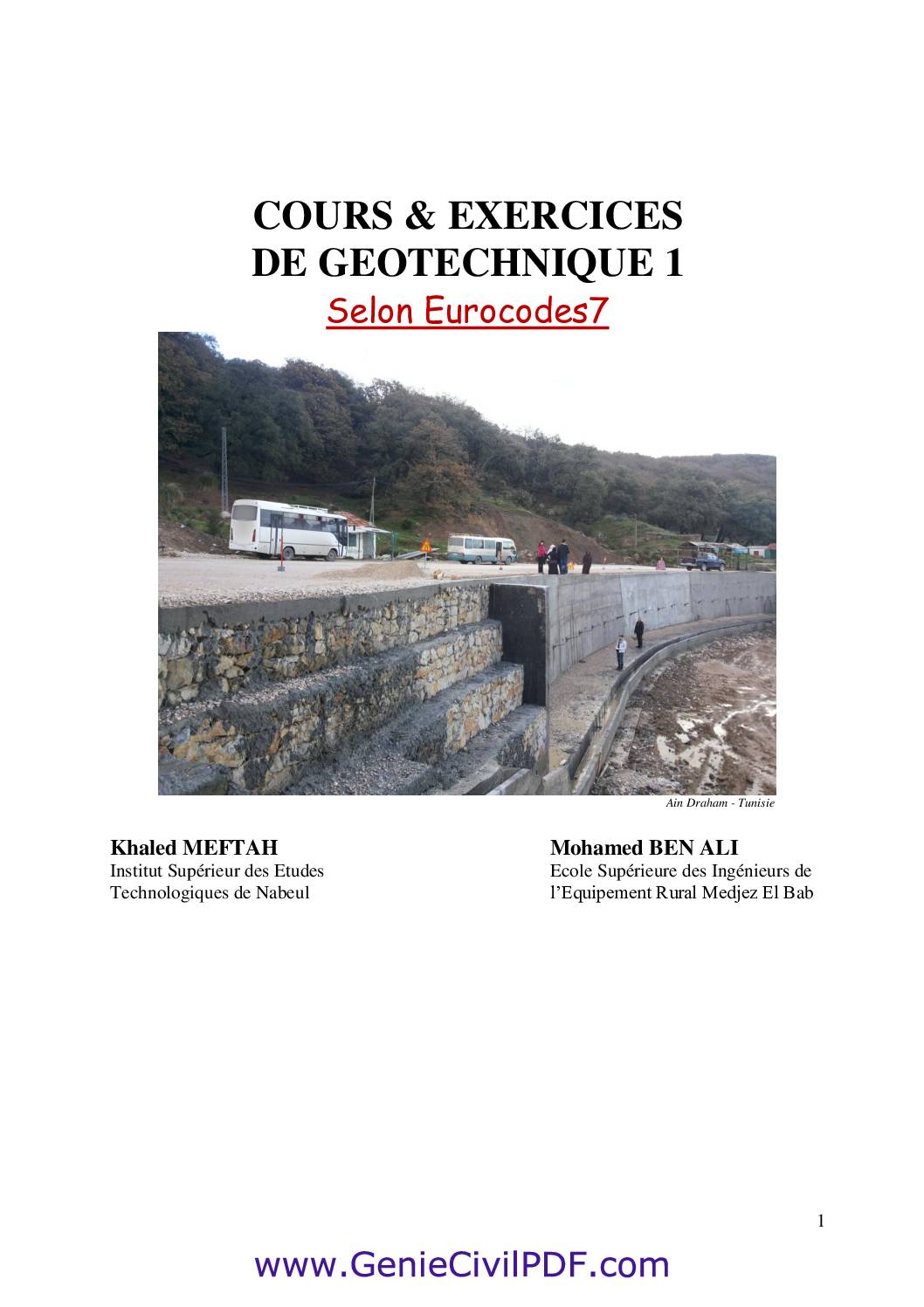 Cours exercices geotechnique