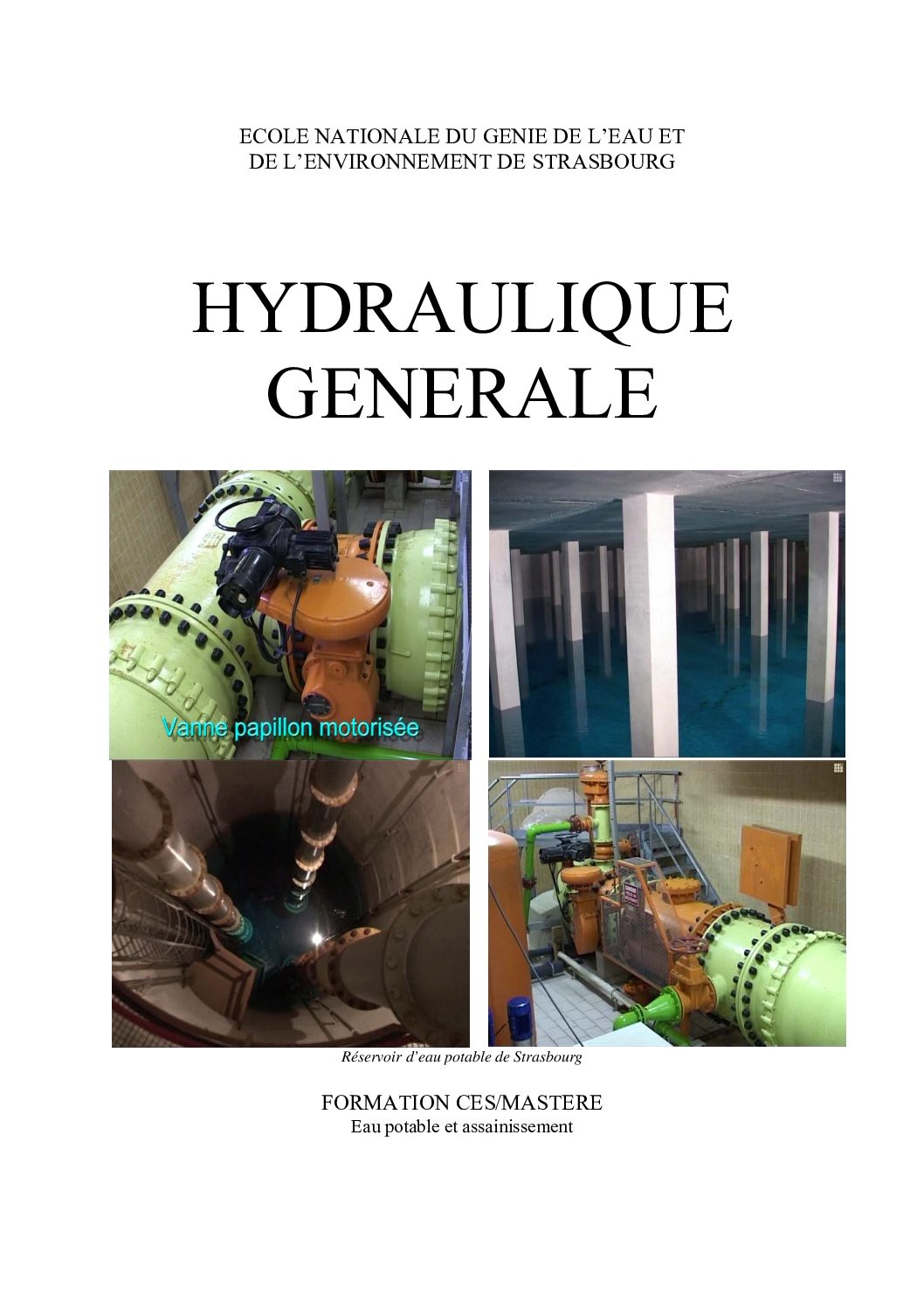 Cours d’hydraulique générale avec exercices (ENGEES) – PDF