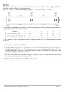 Couverture de l’exercice corrigé de semelle filante sous trois poteaux