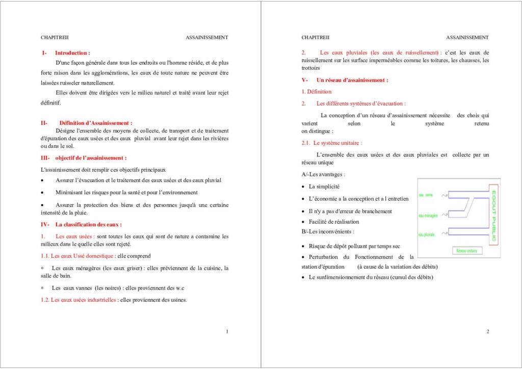 Étude d’assainissement d’un projet : méthode rationnelle, débits et dimensionnement des buses (chapitre de PFE, PDF)