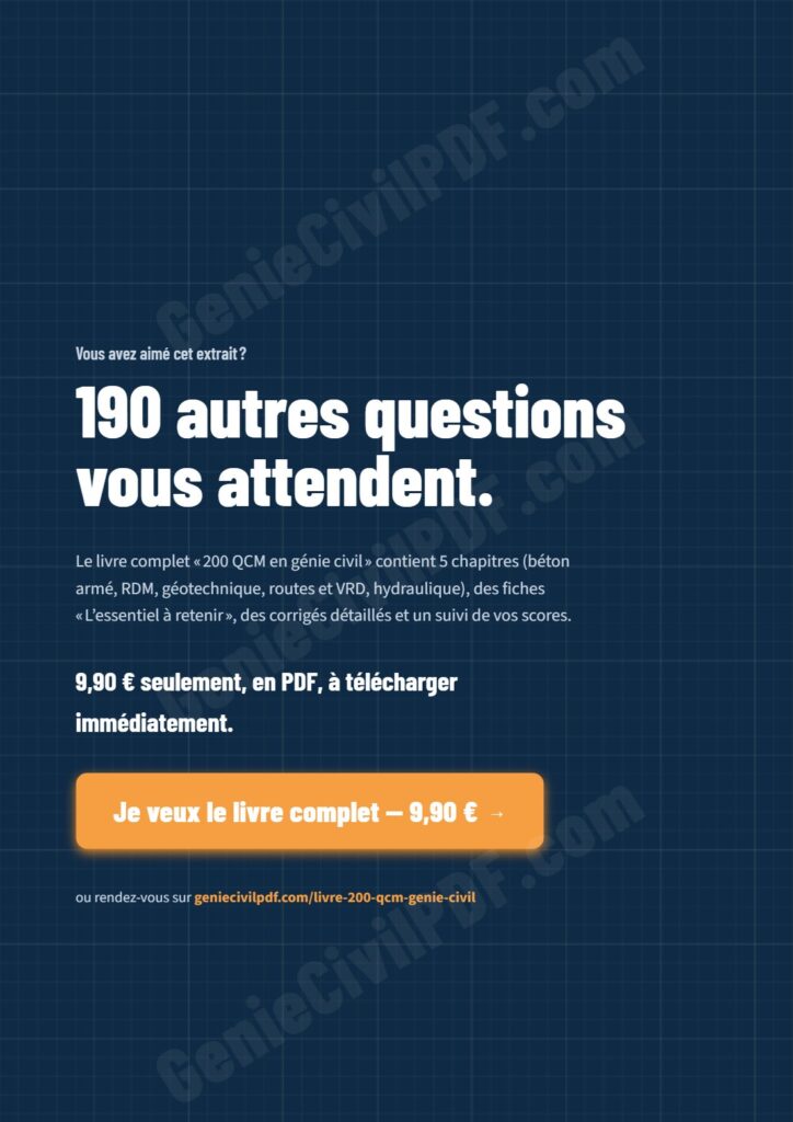 200 QCM en génie civil – Pour aller plus loin