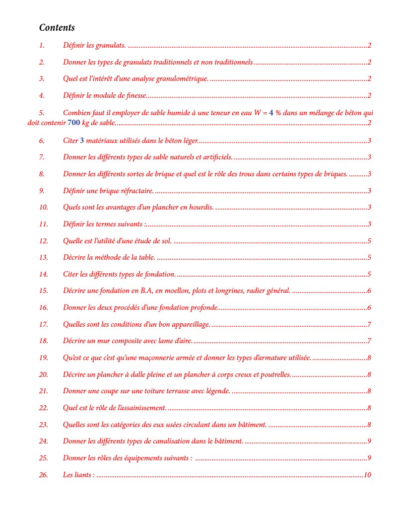 Questions-réponses de génie civil : matériaux, maçonnerie et fondations (PDF)