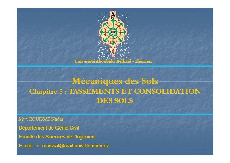 Tassements et consolidation des sols : cours illustré (préconsolidation, cv, pressiomètre) (PDF)