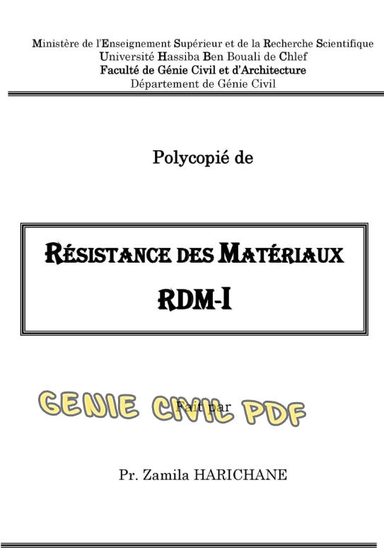 Résistance des Matériaux RDM 1